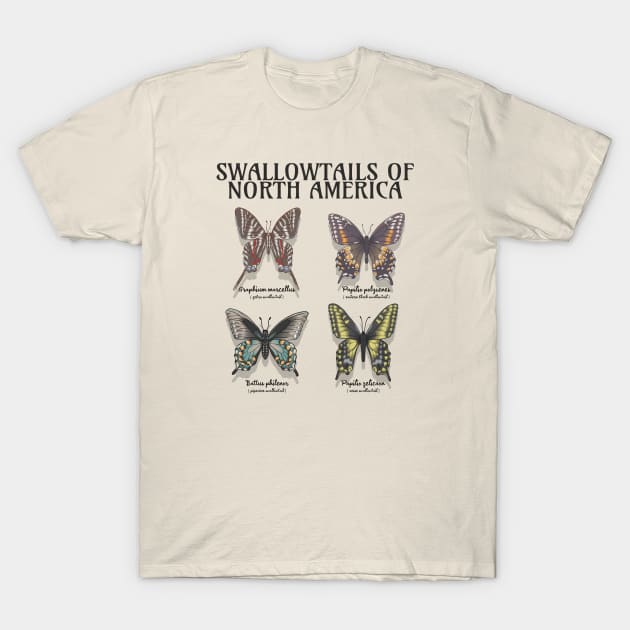 Swallowtails of North America Collection T-Shirt by Sepheria